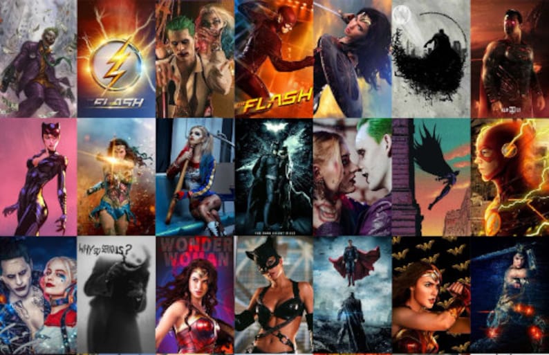 DC Comics Collage Wall Kit (78 PCS Digital Download)