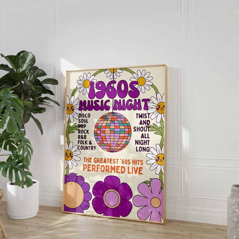 Groovy 60s Disco Night Print