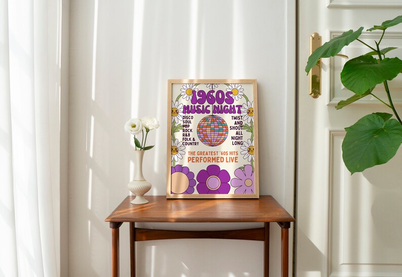 Groovy 60s Disco Night Print