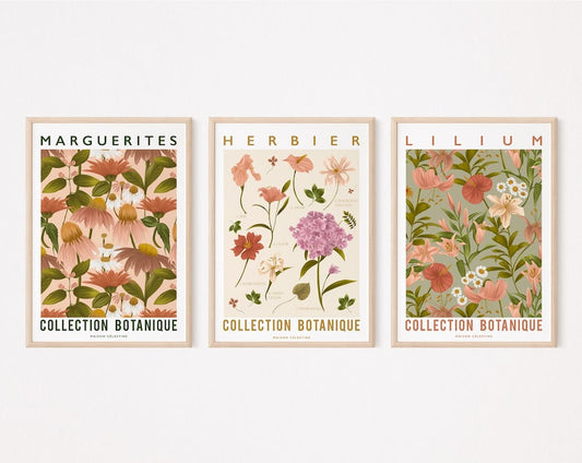 Botanical Trio: Nature's Beauty in Your Home