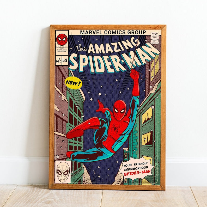 Superhero Posters: Spiderman, Avengers, Marvel (A3, A4, A5)