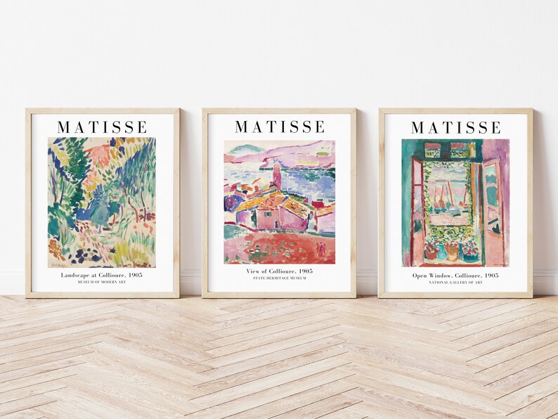 Matisse Print Trio: Abstract Wall Art for a Mid-Century Modern Abode