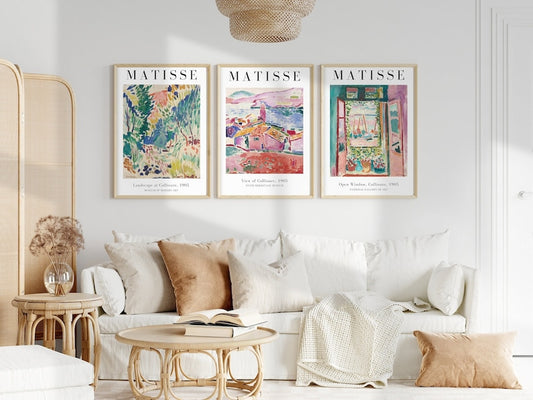 Matisse Print Trio: Abstract Wall Art for a Mid-Century Modern Abode