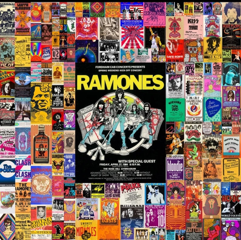 Aesthetic Wall Decor: 500 pcs Retro Band Poster