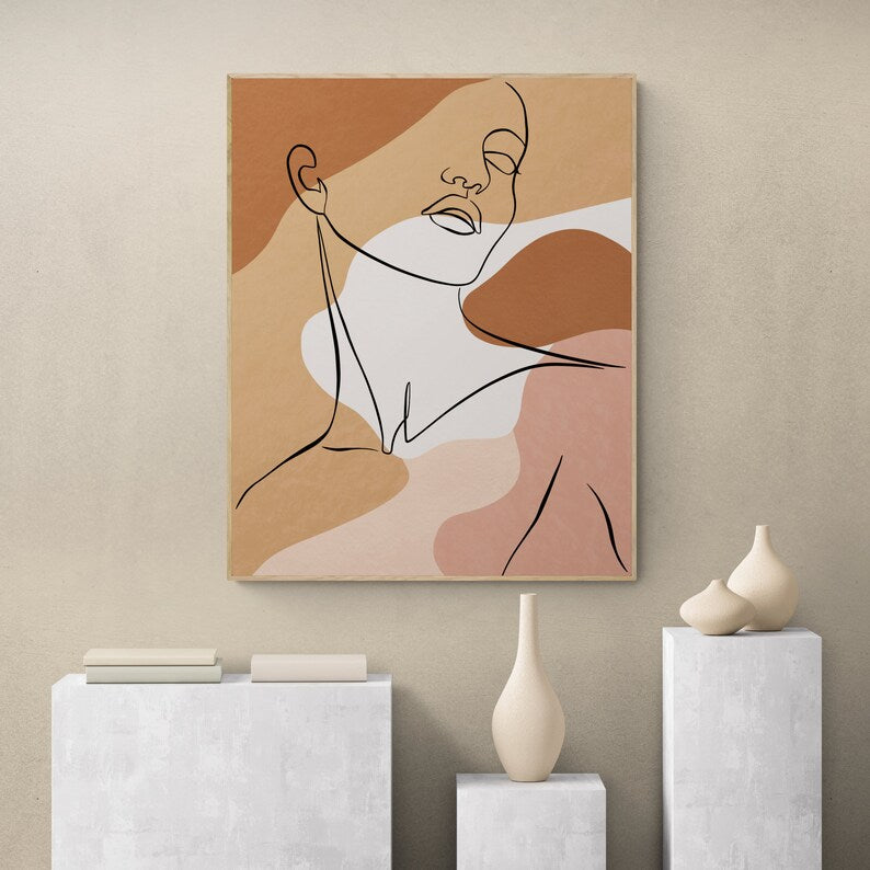 Boho Abstract Wall Art Set of 10, Mid-Century Modern Prints