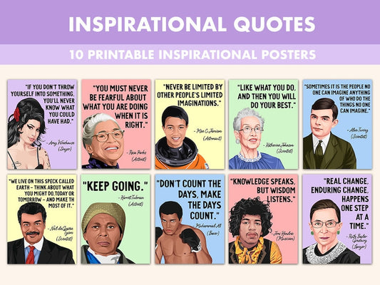 Inspirational Quote Posters: Pastel Classroom Decor