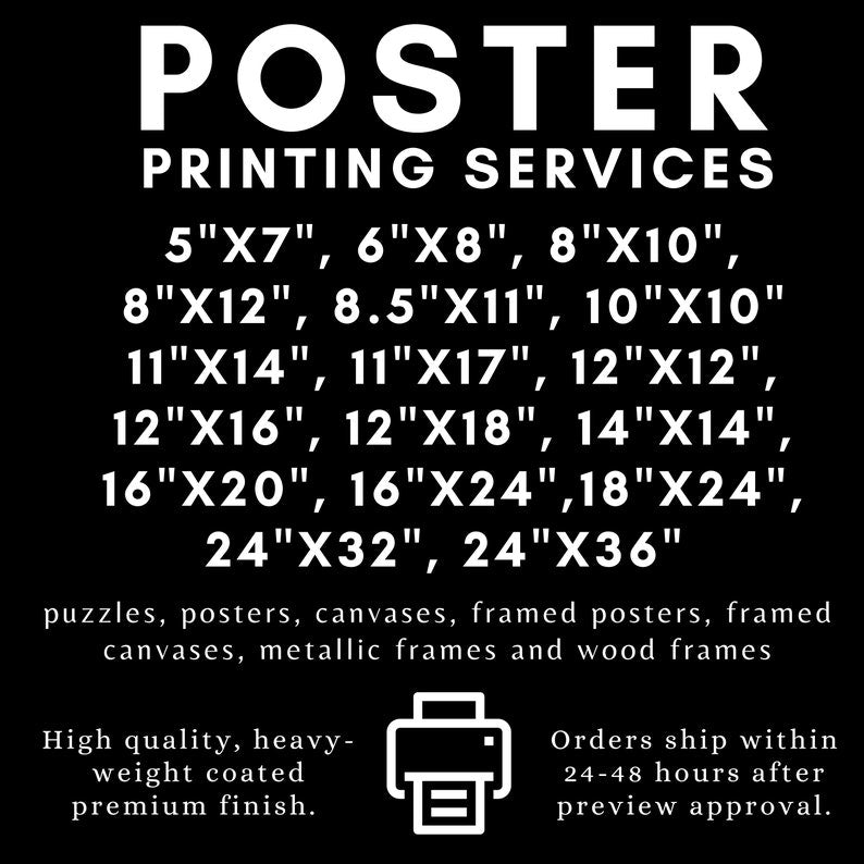 Custom Printing: Canvas Posters, Puzzles, Framing, Fulfillment