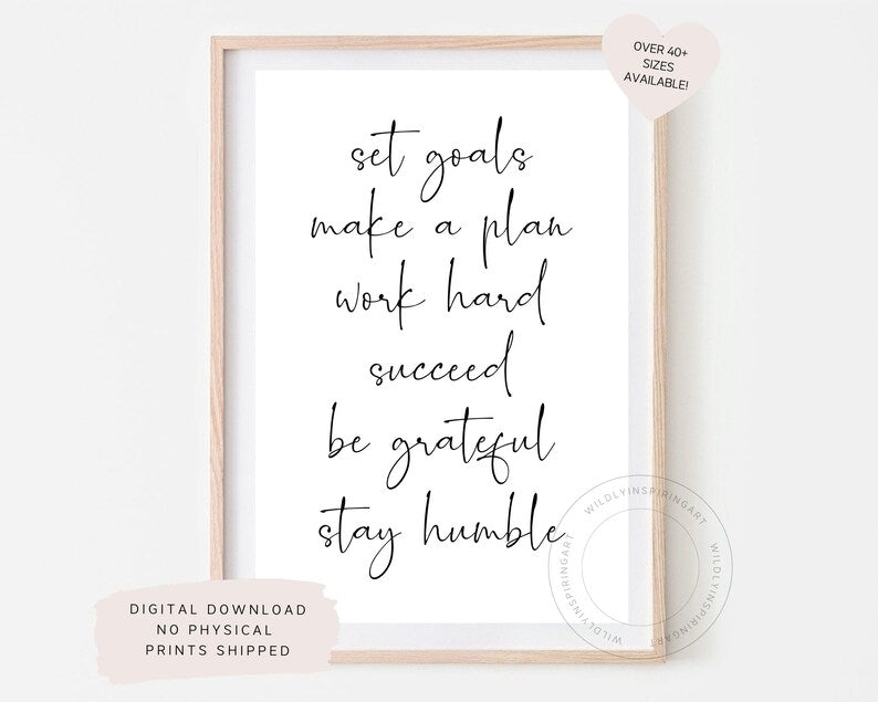 Inspirational Office Wall Art - Printable Motivation