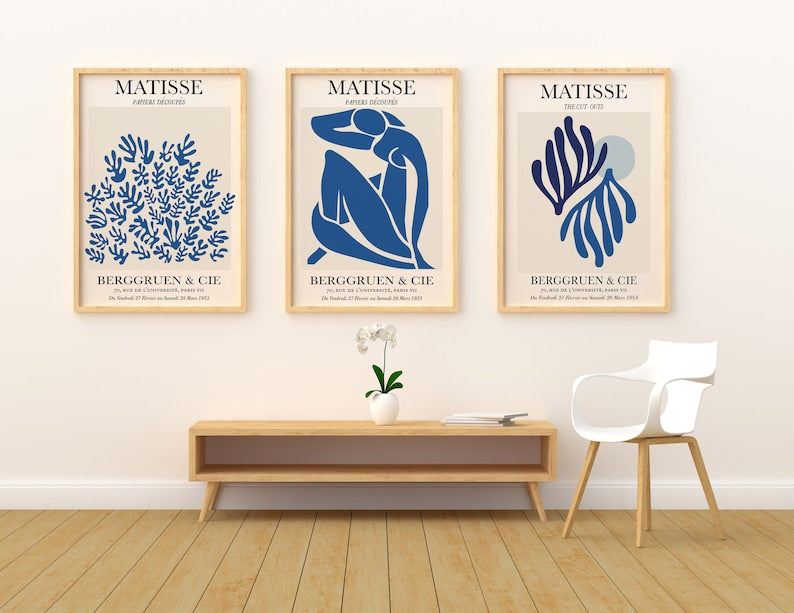 Mid-Century Matisse Prints: Digital Trio for Modern Gallery Wall