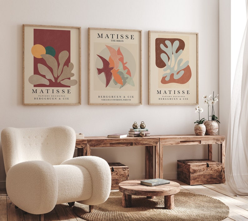 Matisse Print Set: 3 Vibrant Artworks for Your Walls