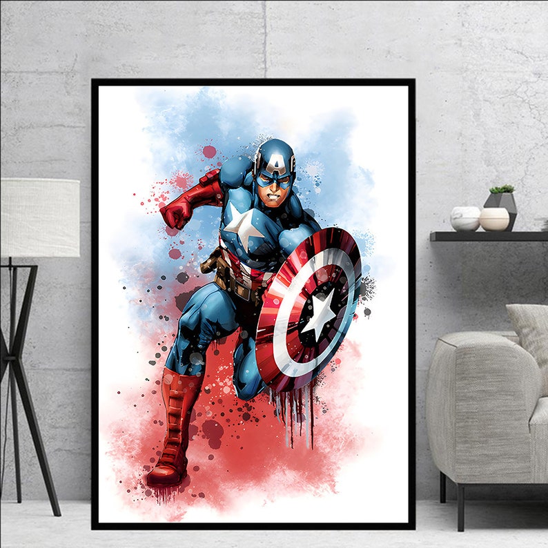 Marvel Superhero Canvas Wall Art: Spiderman, Ironman, Hulk