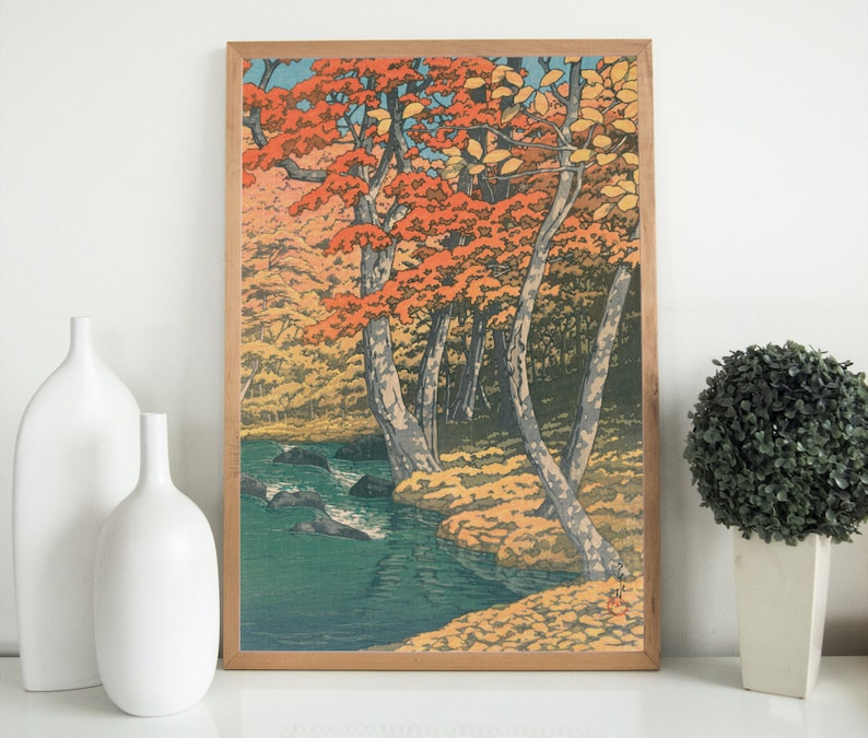 Kawase Hasui Forest Nature Wall Art Japanese Poster