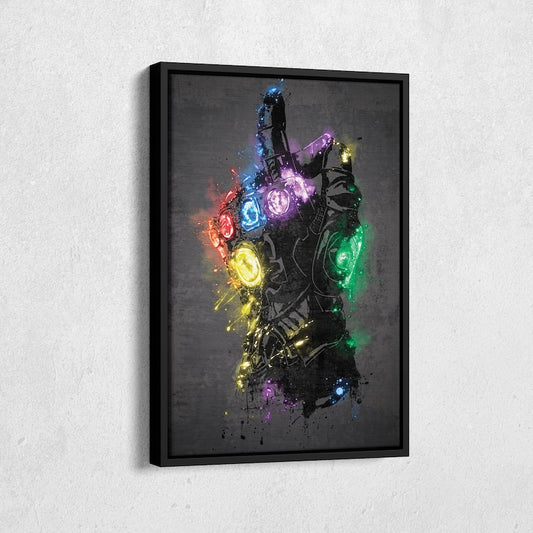 Infinity Gauntlet Neon Canvas Art