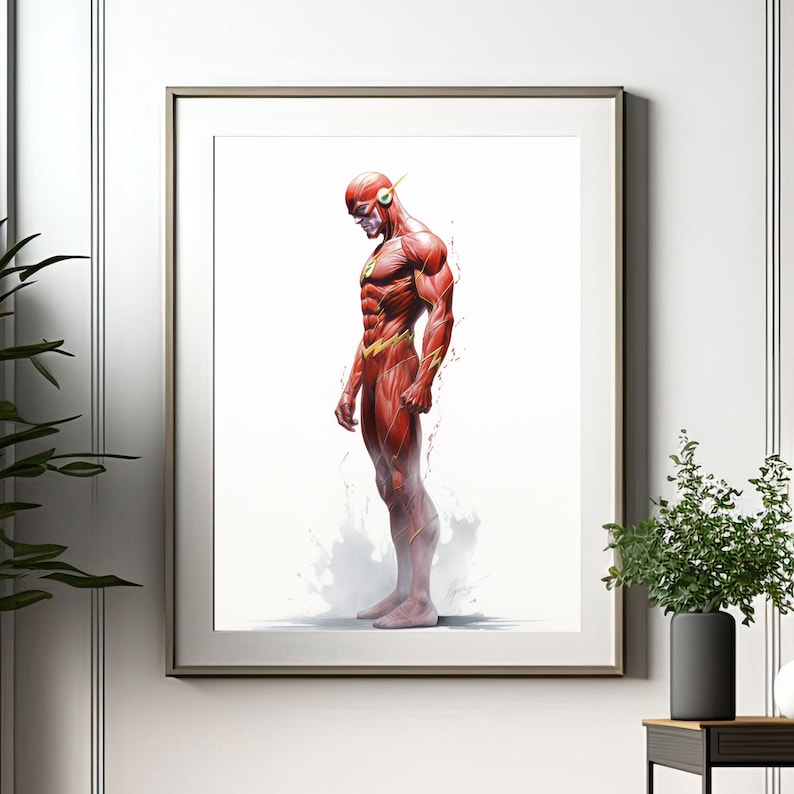 The Flash Super Hero Art: Digital Download Poster