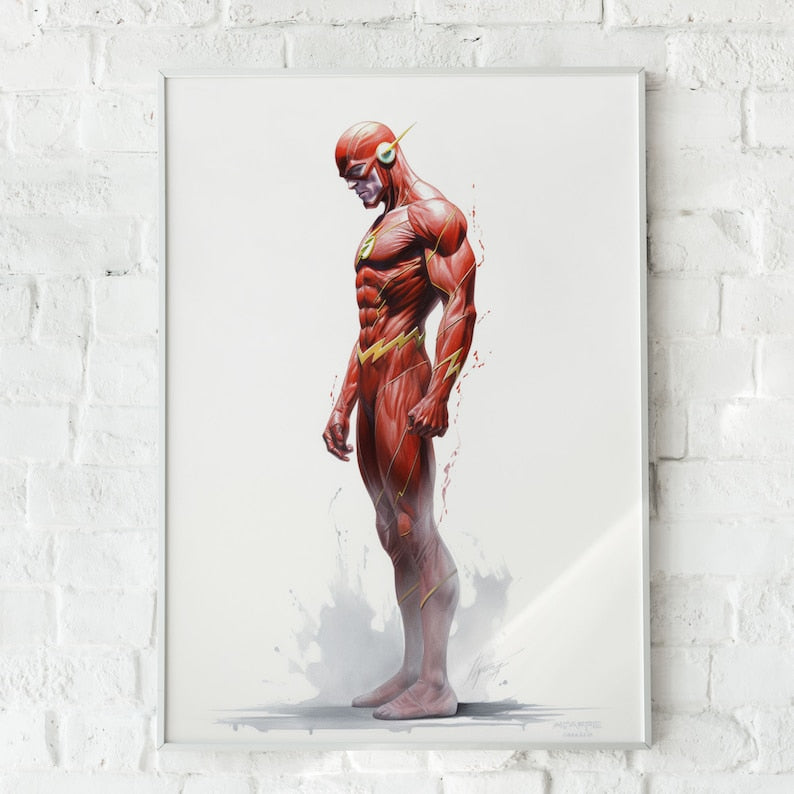 The Flash Super Hero Art: Digital Download Poster