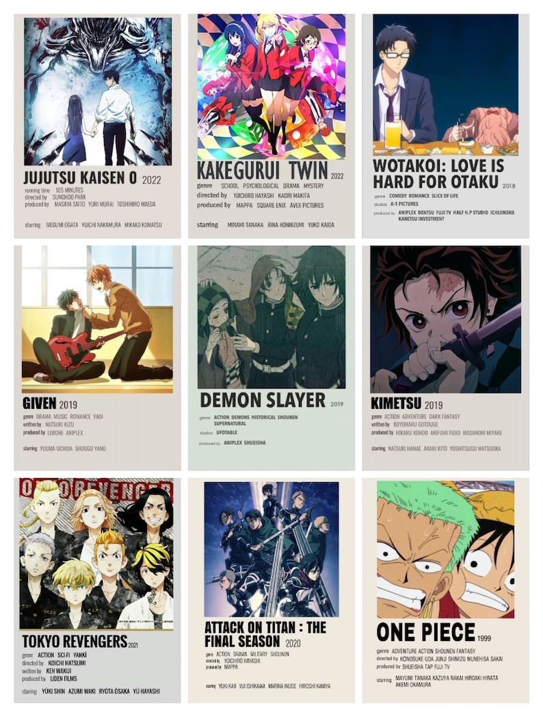 500+ Anime Posters | Collage Kit for Anime Lovers