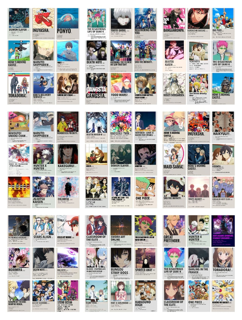 500+ Anime Posters | Collage Kit for Anime Lovers