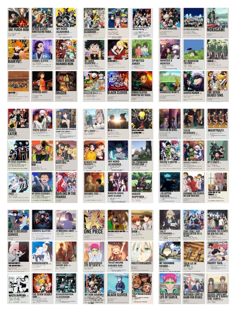 500+ Anime Posters: Ultimate Collage Kit for Anime Lovers