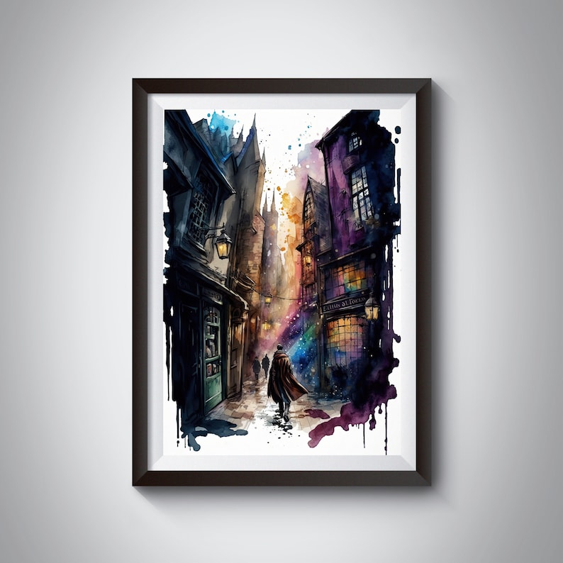 Hogwarts Watercolor Prints: Magical Wall Art for Potterheads