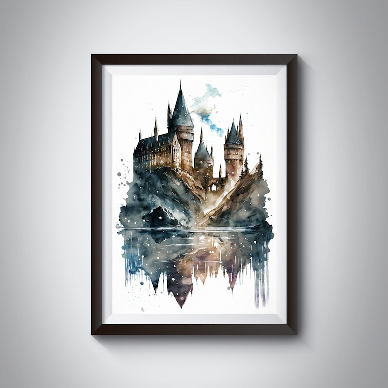 Hogwarts Watercolor Prints: Magical Wall Art for Potterheads