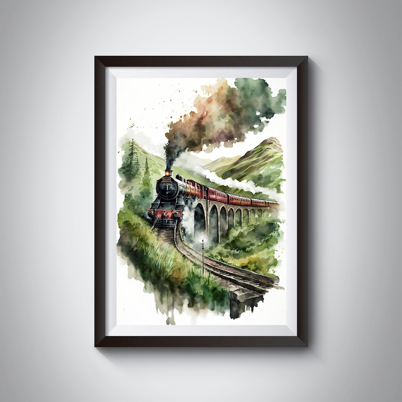 Hogwarts Watercolor Prints: Magical Wall Art for Potterheads