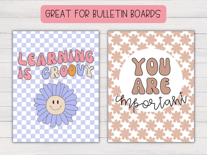 Groovy Retro Motivational Posters for a Groovy Classroom