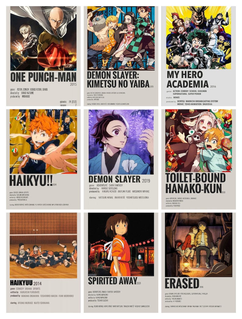 500+ Anime Posters | Collage Kit for Anime Lovers