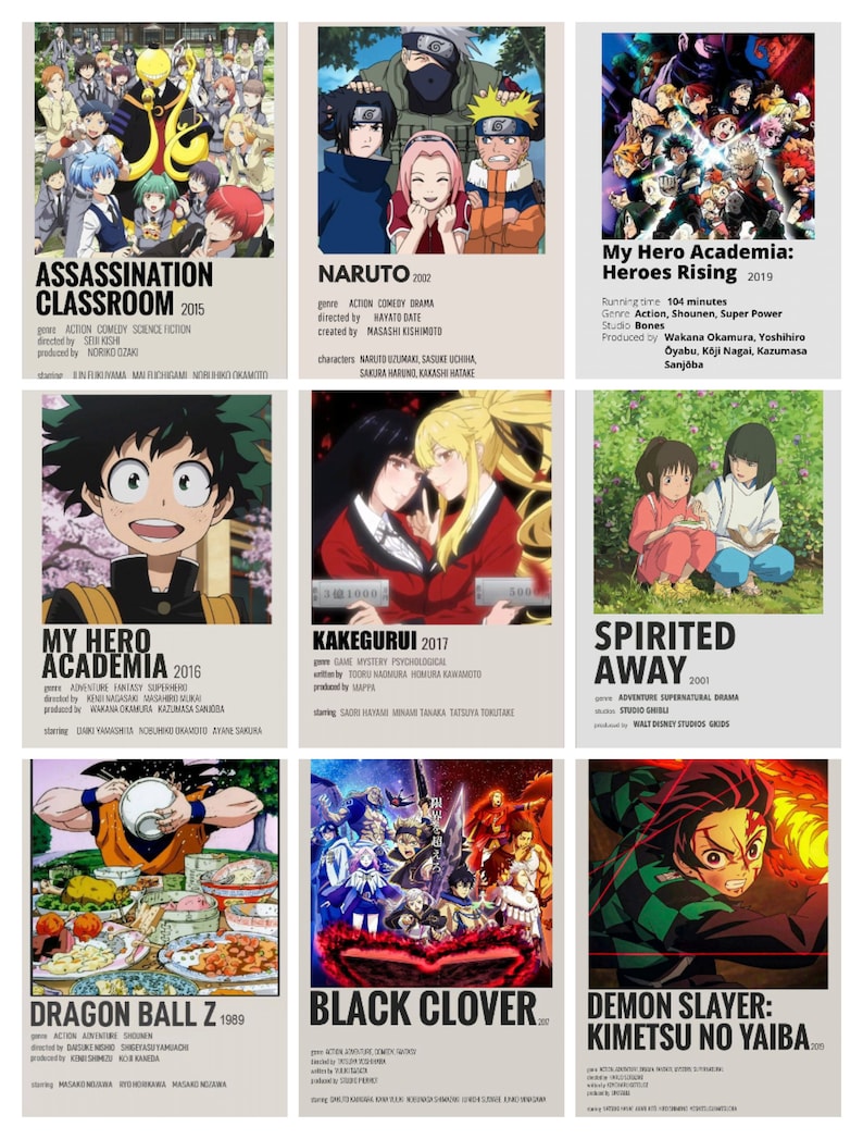 500+ Anime Posters | Collage Kit for Anime Lovers