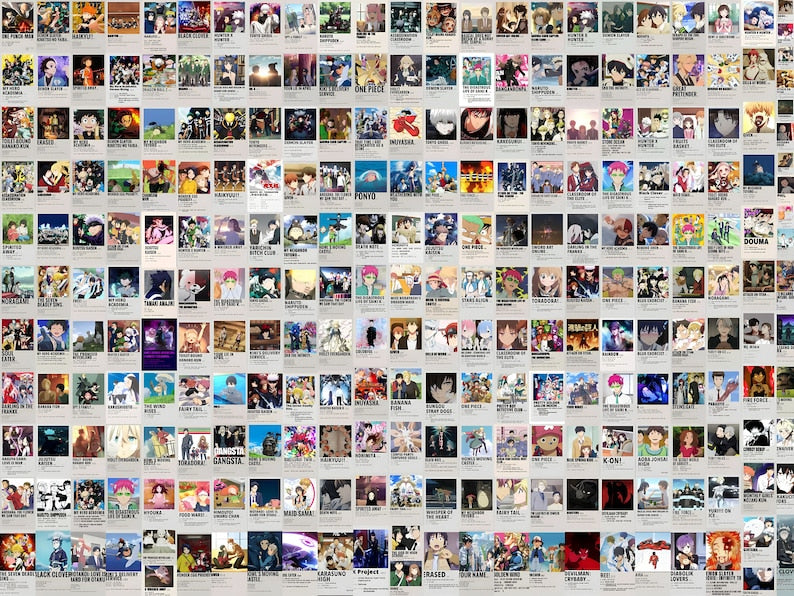 500+ Anime Posters | Collage Kit for Anime Lovers