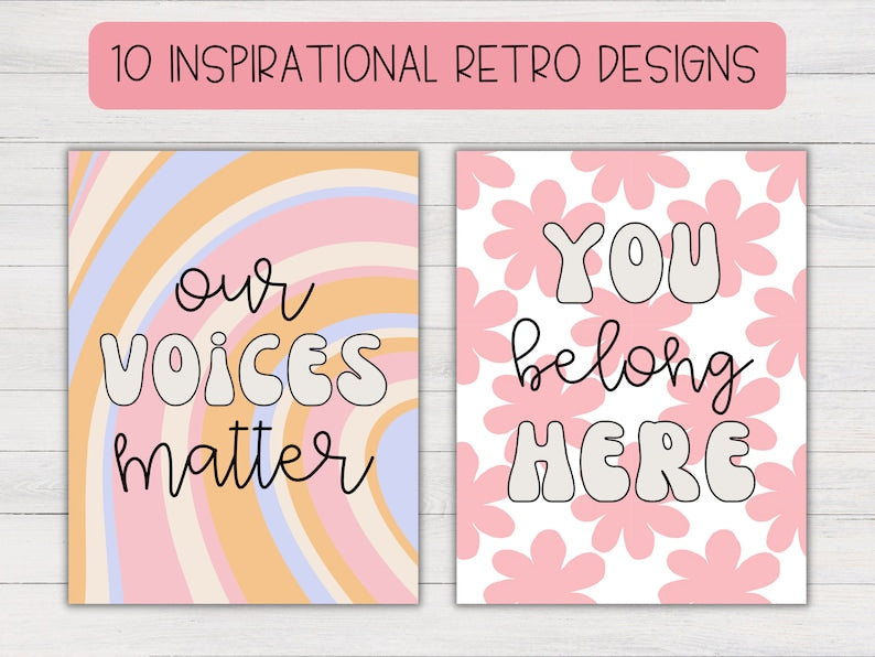 Groovy Retro Motivational Posters for a Groovy Classroom