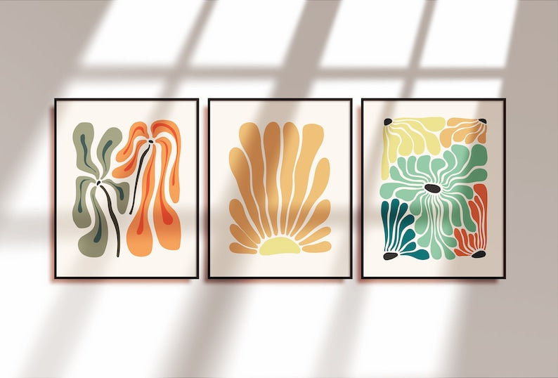 Henri Matisse Print Set of 3 | Neutral Wall Art