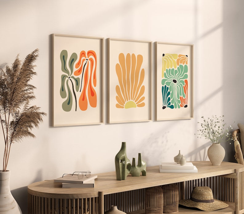 Henri Matisse Print Set of 3 | Neutral Wall Art