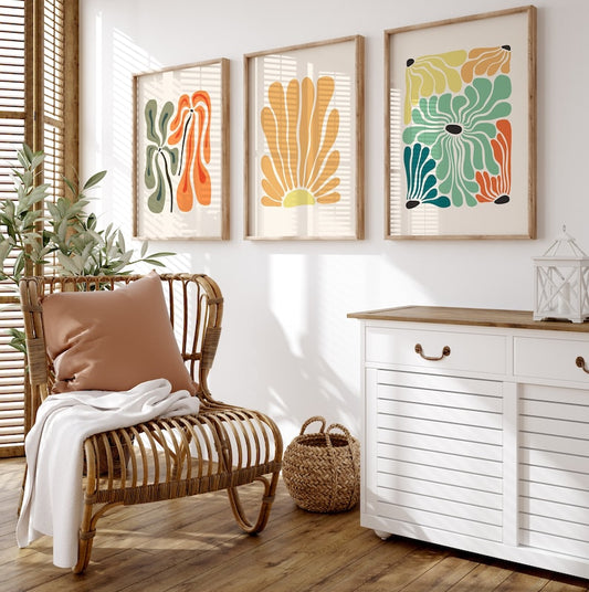 Henri Matisse Print Set of 3 | Neutral Wall Art