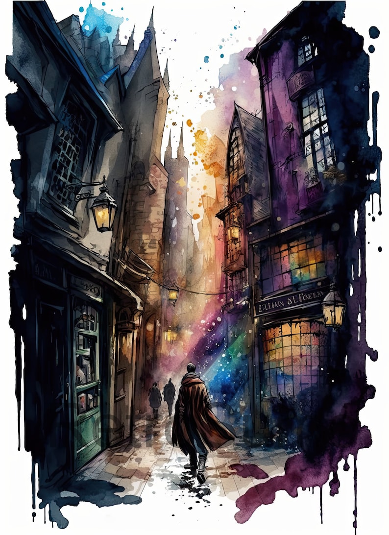 Hogwarts Watercolor Prints: Magical Wall Art for Potterheads