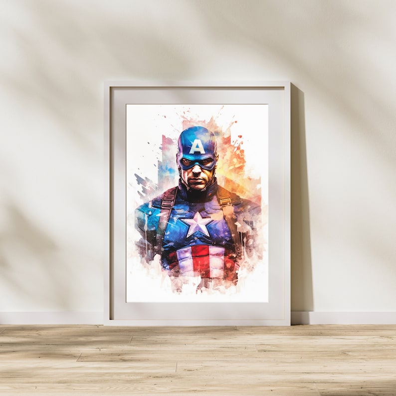 Spiderman Watercolor Posters: Six-Piece Printable Art Collection