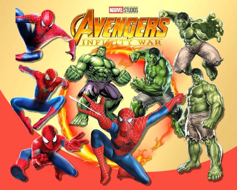 Marvel Avengers Heroes Clipart PNG Posters