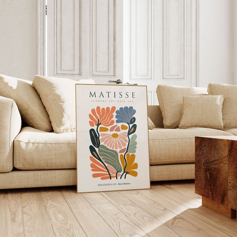 Matisse Flower Market Print Trio: Boho Wall Art for Modern Spaces