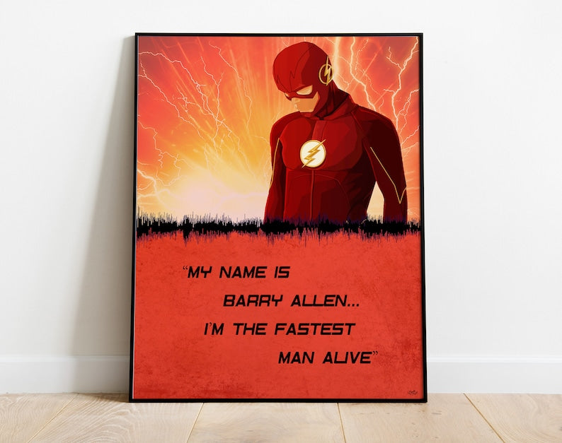 The Flash Custom Soundwave Art Print