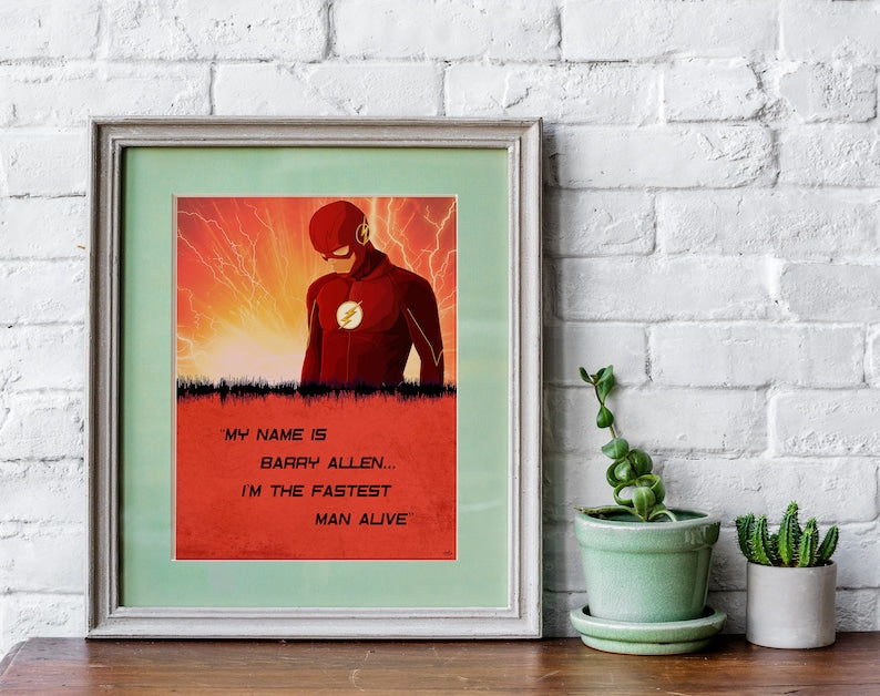 The Flash Custom Soundwave Art Print