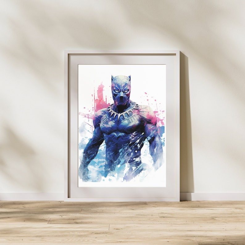Superhero Spiderman Watercolor Set of 6 Posters | Digital Printable Art