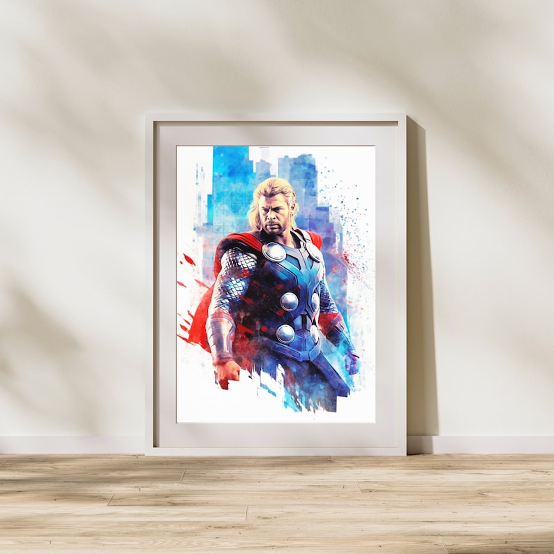 Spiderman Watercolor Posters: Six-Piece Printable Art Collection