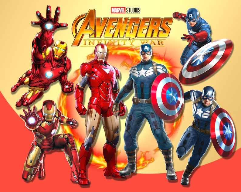 Marvel Avengers Heroes Clipart PNG Posters