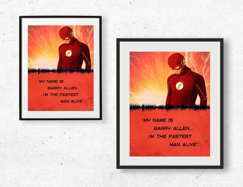 The Flash Custom Soundwave Art Print