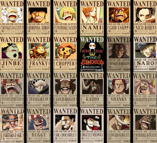 One Piece: Wanted Poster Design Printable