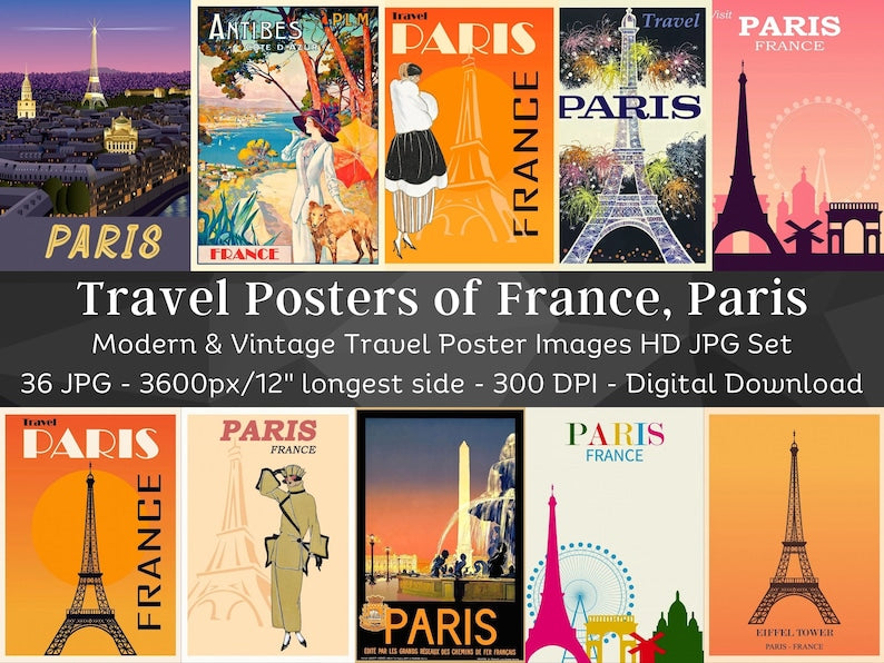 Paris Travel Posters: Vintage to Modern Cityscapes