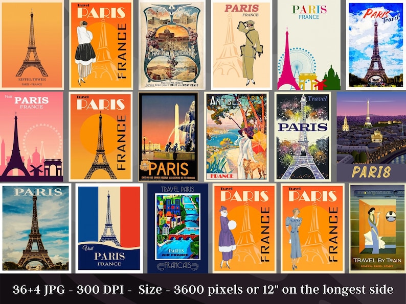 Paris Travel Posters: Vintage to Modern Cityscapes