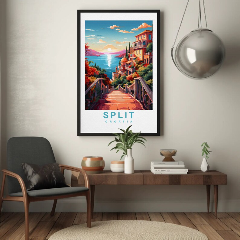 Split City Travel Poster | Printable Euro Décor