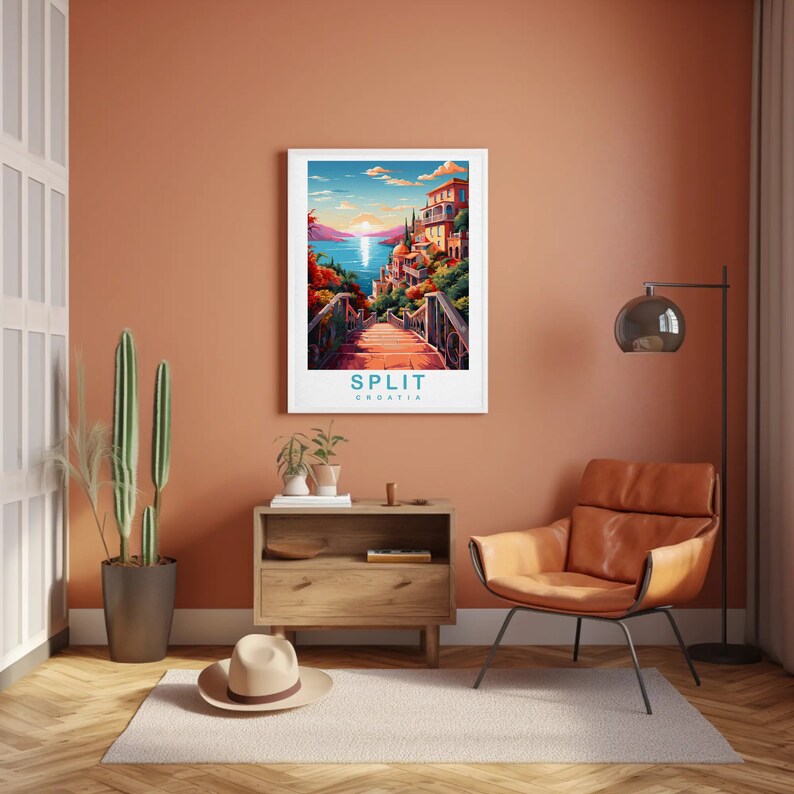 Split City Travel Poster | Printable Euro Décor