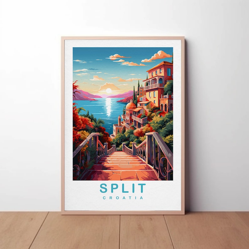 Split City Travel Poster | Printable Euro Décor