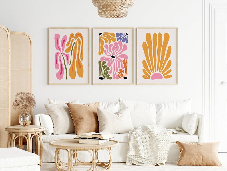 Vibrant Matisse Print Trio for Modern Decor